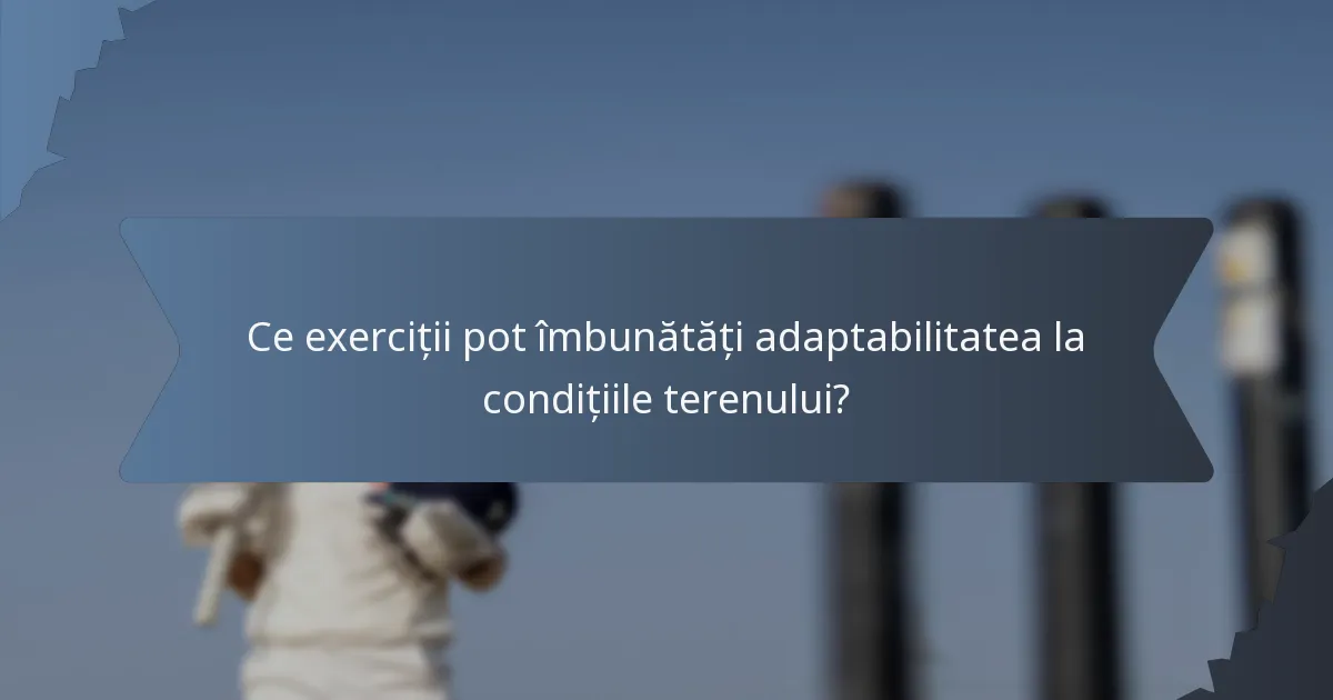 Ce exerciții pot îmbunătăți adaptabilitatea la condițiile terenului?