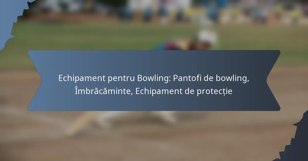 Echipament pentru Bowling: Pantofi de bowling, Îmbrăcăminte, Echipament de protecție