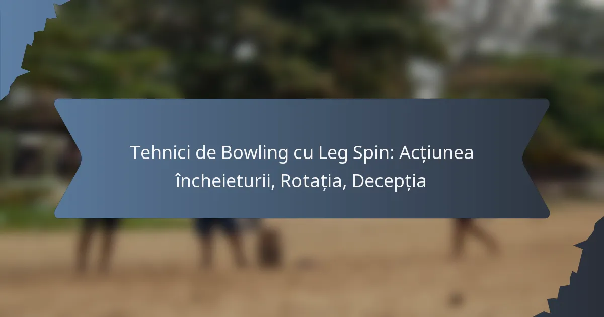 Tehnici de Bowling cu Leg Spin: Acțiunea încheieturii, Rotația, Decepția